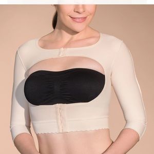 Marena Recovery Compression Garment-Open Bust Size M-Black